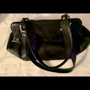Black leather bag
